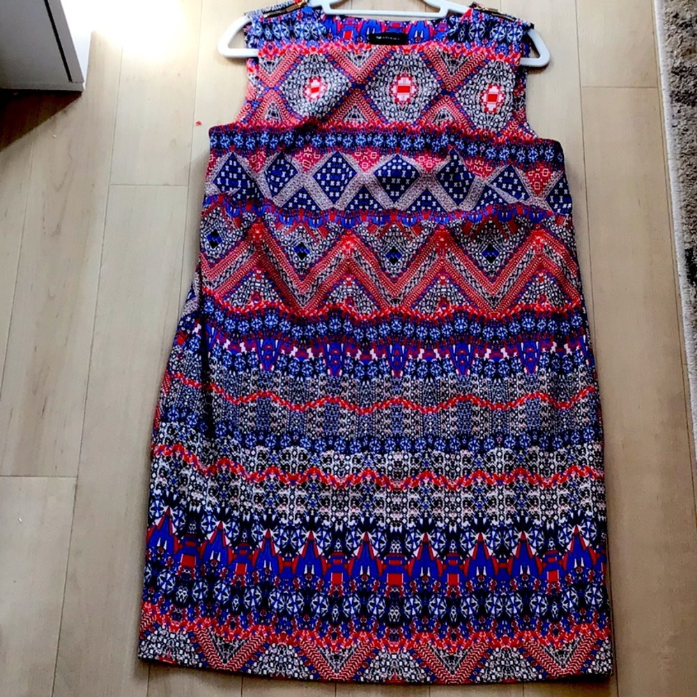 AB Studio tricolor sheath dress, size 14
